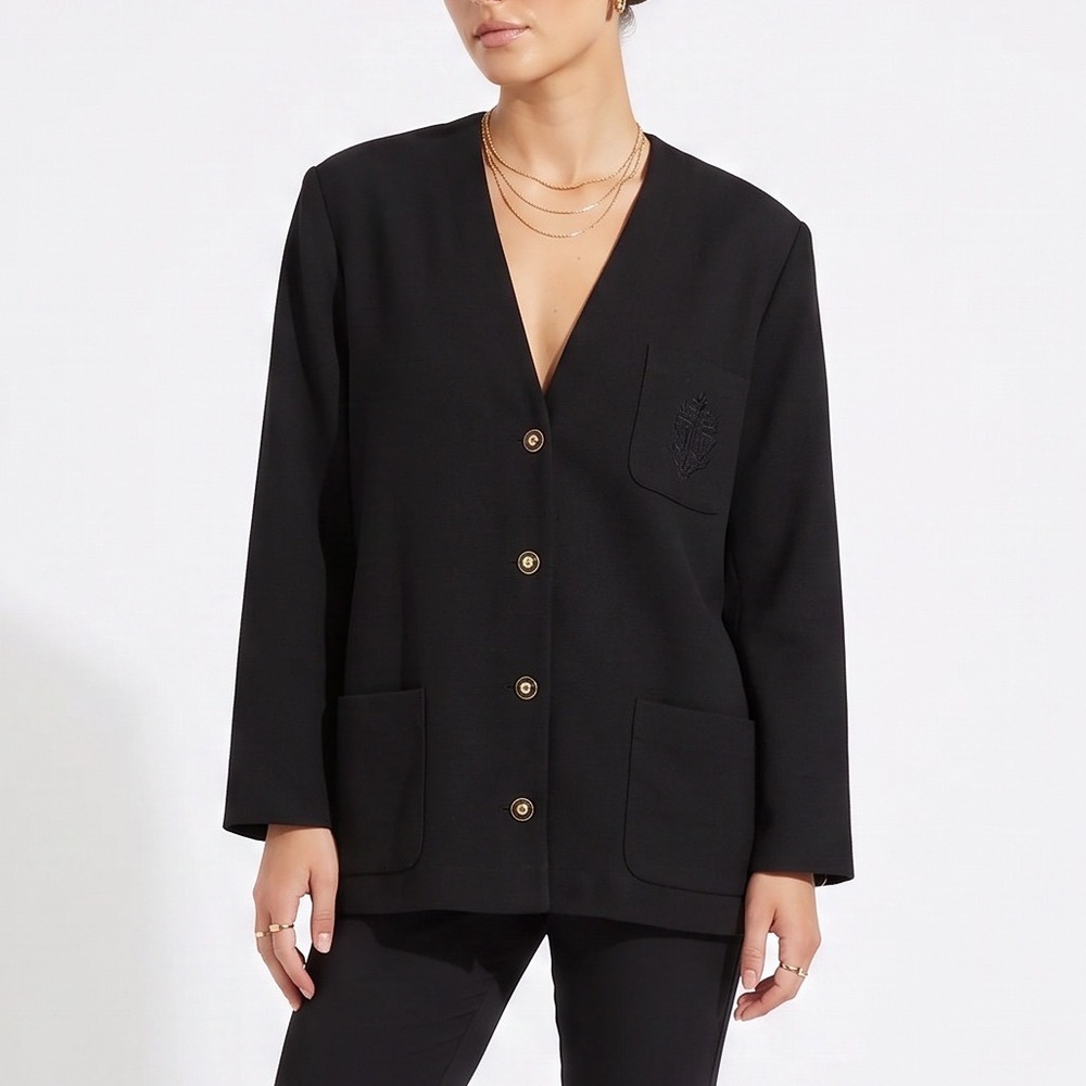 Cape Cod Sportswear Cardigan Womens 20 Comfort Motion Black V-Neck Excellent